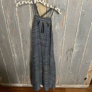 Elegant Blue Strappy Dress